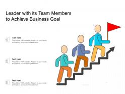 Leader with its team members to achieve business goal