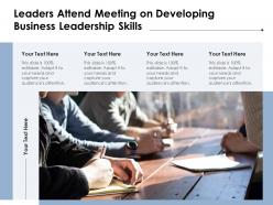 Leaders attend meeting on developing business leadership skills