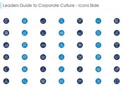 Leaders guide to corporate culture icons slide ppt designs