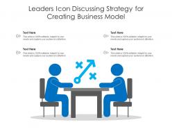 Leaders icon discussing strategy for creating business model