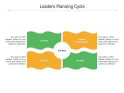 Leaders planning cycle ppt powerpoint presentation styles show cpb