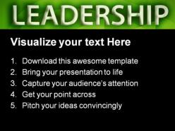 Leadership abstract powerpoint templates and powerpoint backgrounds 0711