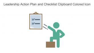Leadership Action Plan And Checklist Clipboard Colored Icon In Powerpoint Pptx Png And Editable Eps Format