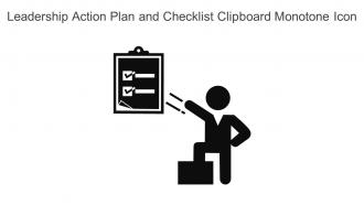 Leadership Action Plan And Checklist Clipboard Monotone Icon In Powerpoint Pptx Png And Editable Eps Format