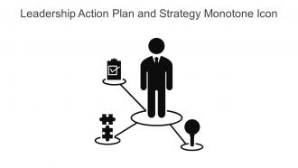 Leadership Action Plan And Strategy Monotone Icon In Powerpoint Pptx Png And Editable Eps Format