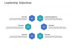 Leadership adjectives ppt powerpoint presentation outline example topics cpb