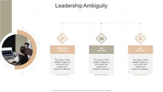 Leadership Ambiguity In Powerpoint And Google Slides Cpb