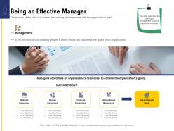 Leadership and board being an effective manager ppt powerpoint presentation gallery