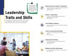 Leadership and board leadership traits and skills ppt powerpoint presentation download