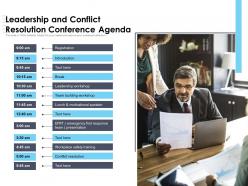 Leadership and conflict resolution conference agenda