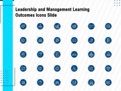 Leadership and management learning outcomes icons slide ppt design
