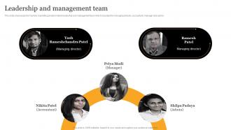 Leadership And Management Team Network Marketing Company Profile CP SS V
