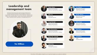 Leadership And Management Team Smartphone Company Profile CP SS V