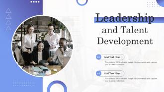 Leadership And Talent Development Ppt Powerpoint Presentation File Shapes