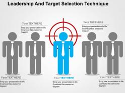 Leadership and target selection technique flat powerpoint design