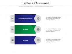 Leadership assessment ppt powerpoint presentation ideas example introduction cpb