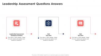 Leadership Assessment Questions Answers In Powerpoint And Google Slides Cpb