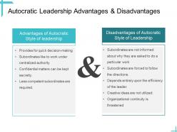 Leadership autocratic leadership advantages and disadvantages ppt professional summary