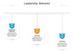 Leadership behavior ppt powerpoint presentation ideas example topics cpb