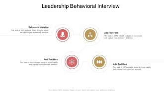 Leadership Behavioral Interview In Powerpoint And Google Slides Cpb
