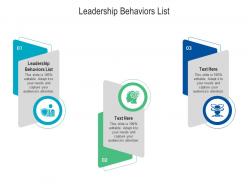 Leadership behaviors list ppt powerpoint presentation file files cpb