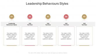 Leadership Behaviours Styles In Powerpoint And Google Slides Cpb