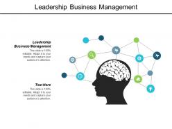 Leadership business management ppt powerpoint presentation layouts icon cpb