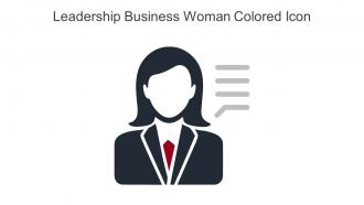 Leadership Business Woman Colored Icon In Powerpoint Pptx Png And Editable Eps Format