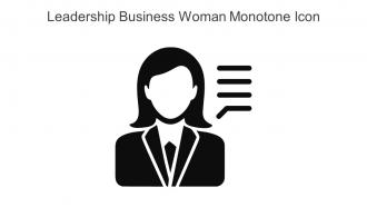 Leadership Business Woman Monotone Icon In Powerpoint Pptx Png And Editable Eps Format