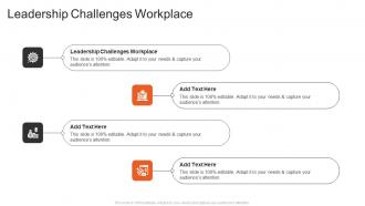 Leadership Challenges Workplace In Powerpoint And Google Slides Cpb