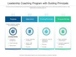 Leadership Coaching Program With Guiding Principals