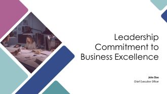 Leadership Commitment To Business Excellence PPT Slides AT