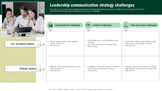 Leadership Communication Strategy Challenges Developing Corporate Communication Strategy Plan