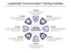 Leadership communication training activities ppt powerpoint presentation slides information cpb