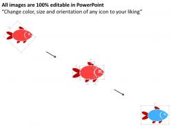 Leadership concept fish diagram flat powerpoint design