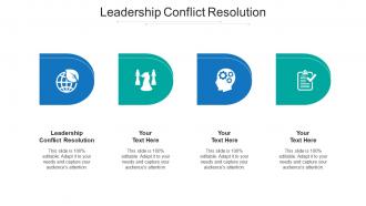 Leadership conflict resolution ppt powerpoint presentation pictures files cpb