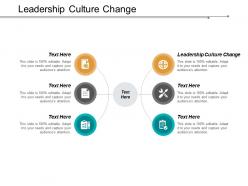 Leadership culture change ppt powerpoint presentation inspiration summary cpb