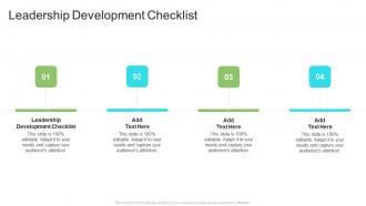 Leadership Development Checklist In Powerpoint And Google Slides Cpb