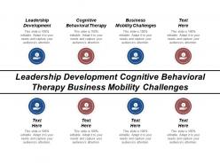 Leadership development cognitive behavioral therapy business mobility challenges cpb