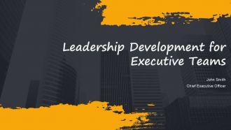 Leadership Development For Executive Teams PPT Sample AT