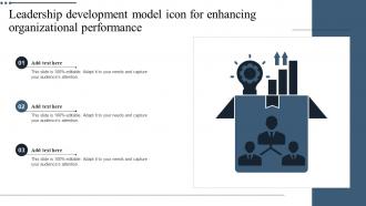Leadership Development Model Icon For Enhancing Organizational Performance