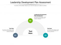 Leadership development plan assessment ppt powerpoint presentation pictures graphic tips cpb