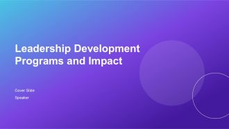 Leadership Development Programs And Impact PPT Example AT