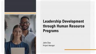Leadership Development Through Human Resource Programs PPT Mockup AT