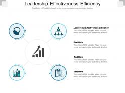Leadership effectiveness efficiency ppt powerpoint presentation summary cpb