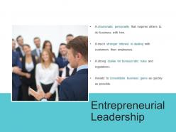 Leadership entrepreneurial leadership ppt powerpoint presentation layouts slideshow