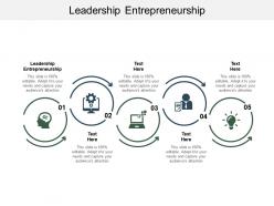 Leadership entrepreneurship ppt powerpoint presentation pictures slide download cpb