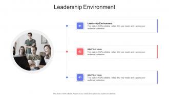 Leadership Environment In Powerpoint And Google Slides Cpb