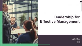 Leadership For Effective Management PPT Structure AT
