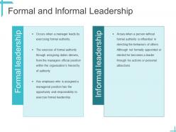 Leadership formal and informal leadership ppt powerpoint presentation portfolio slideshow